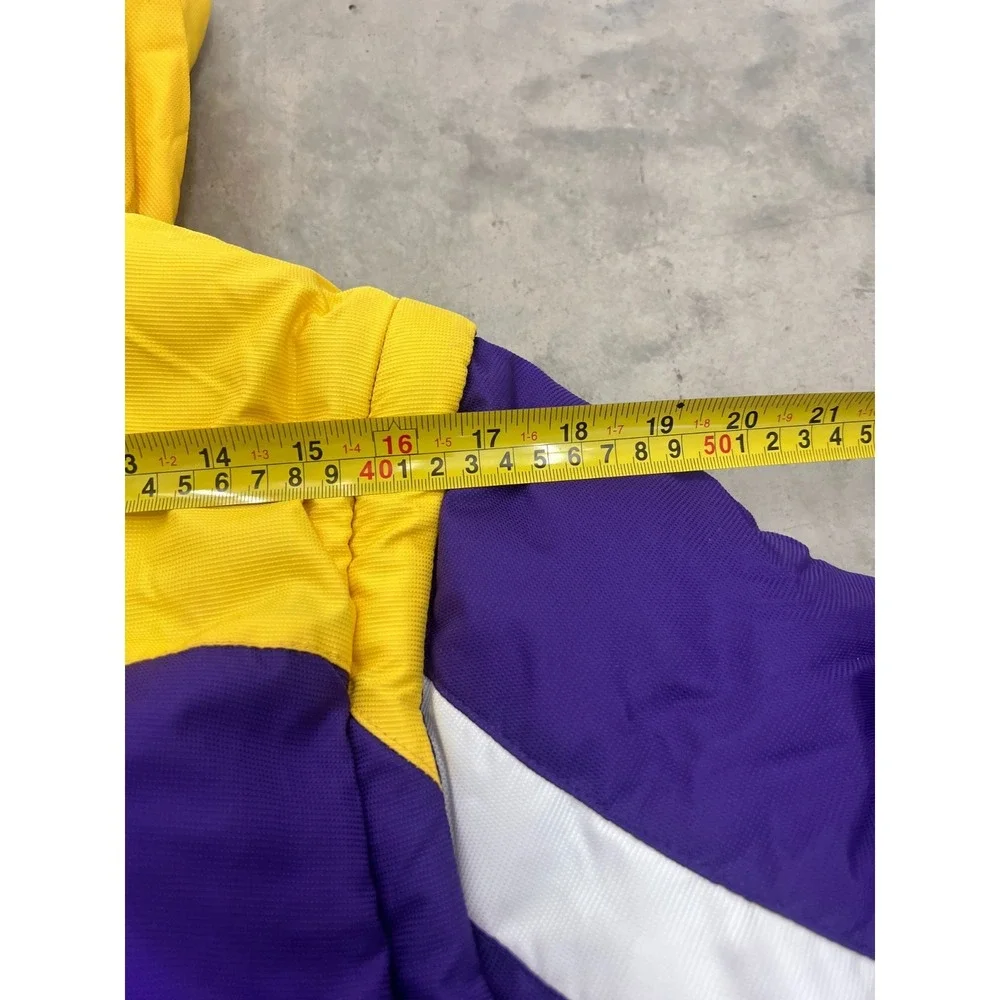 NFL Minnesota Vikings Puffer Jacket Youth XL 18 Purple Yellow Full Zip Football